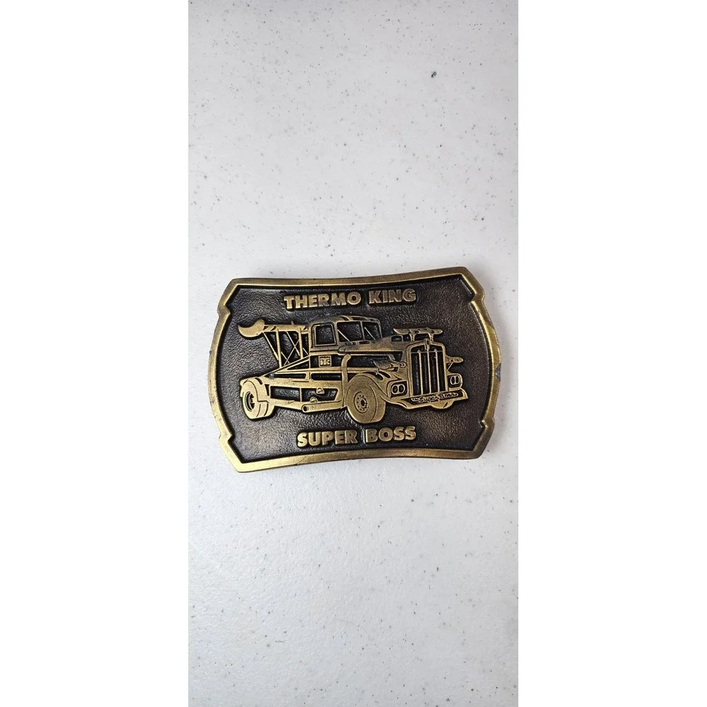 VTG Thermo King Super Boss Belt Buckle Indiana Metal Craft Kenworth IMC.NOX629‎